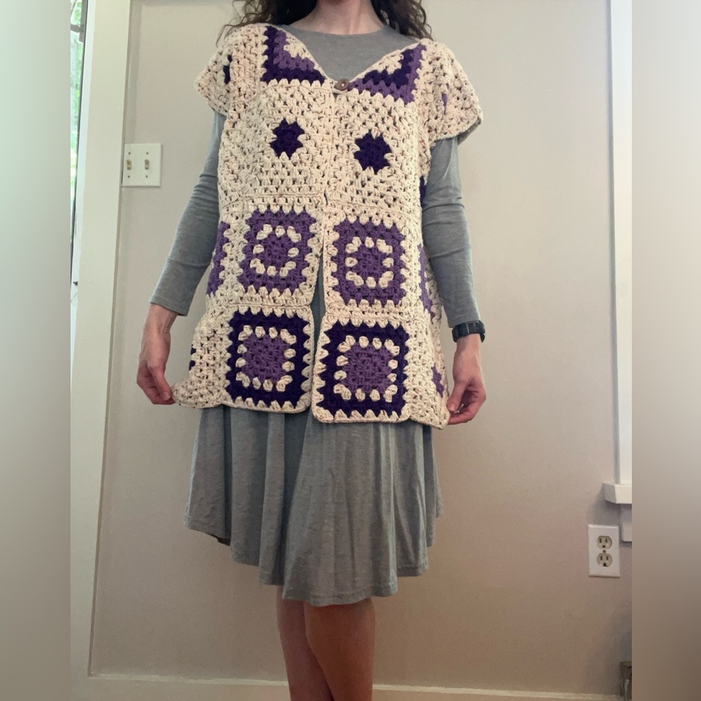 Hand-crocheted cardigan
